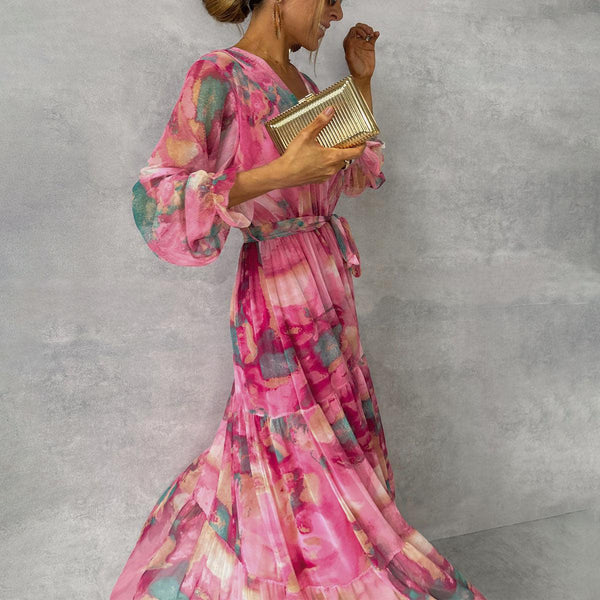 Vestido Envoltura con Estampado Floral