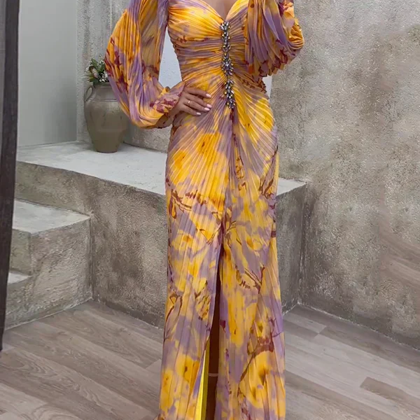 Vestido Elegante con Escote en V